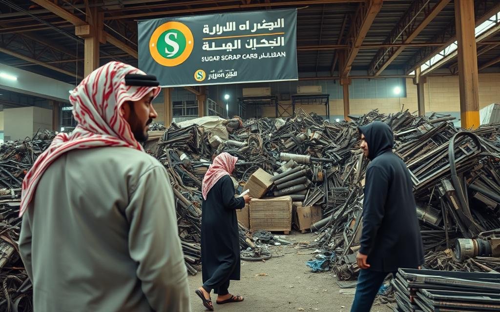 فرز ووزن الخردة ضمن خدمة شراء سكراب حي المونسية